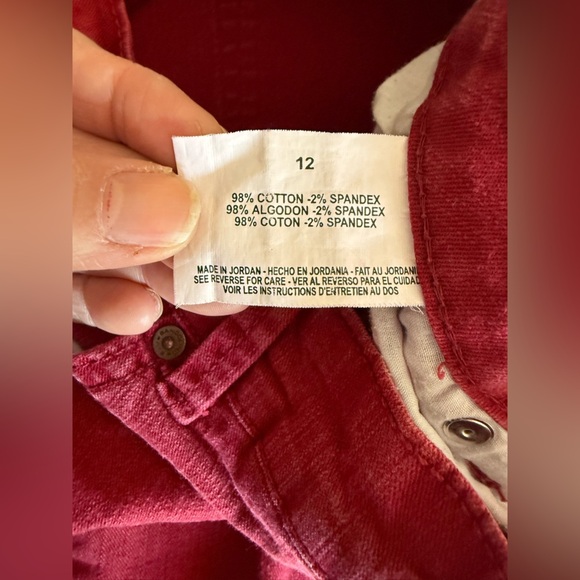 Bandolino Womens Jeans SZ 12 Red Denim Samantha Style Midrise Straight Pockets - Picture 6 of 10